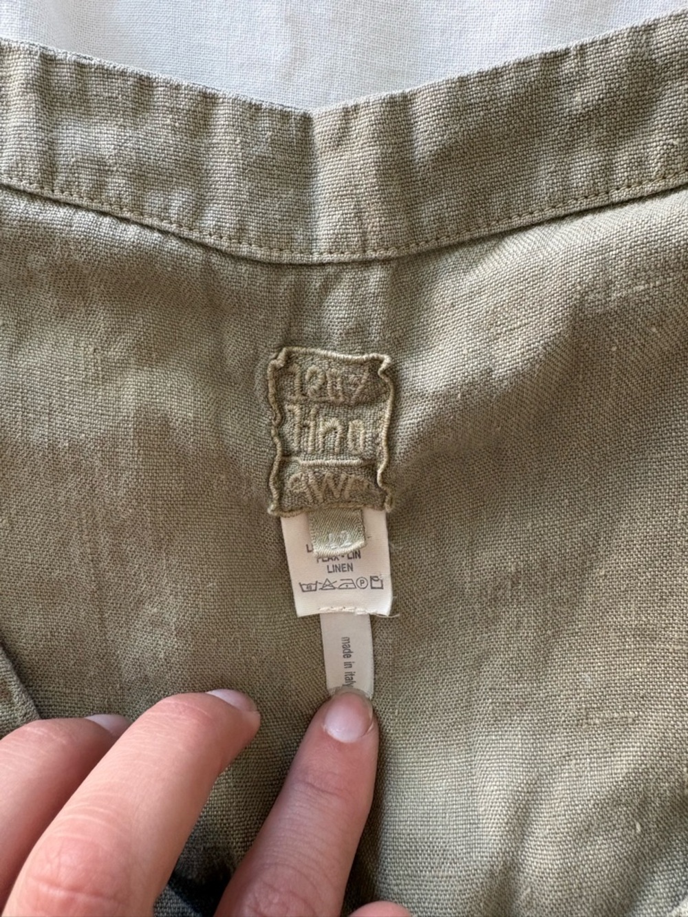120% Lino Italian linen button up blouse - Picture 3 of 4